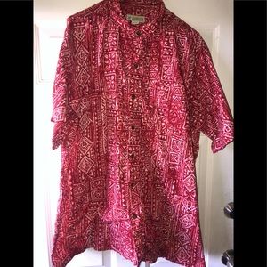 HABAND 2X Red Short-sleeve button down